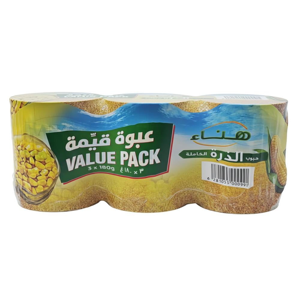 حبوب الذرة الكاملة من هنا – 3 × 180 جرام