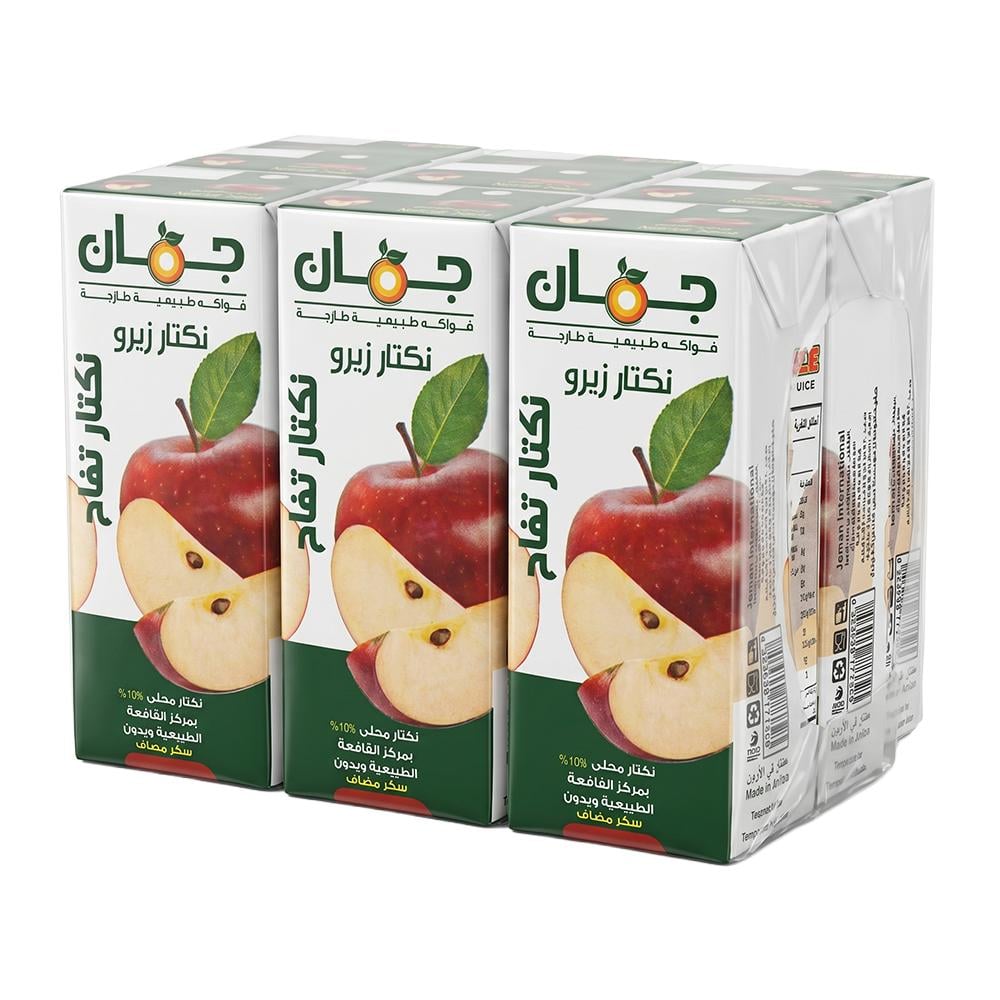 جمان نكتار تفاح زيرو – 9 حبات × 200 مل
