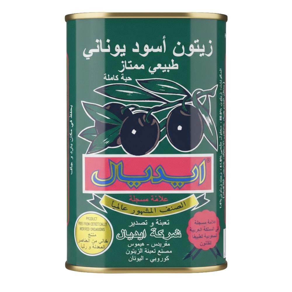 زيتون أسود يوناني من إيديال –  440 جرام