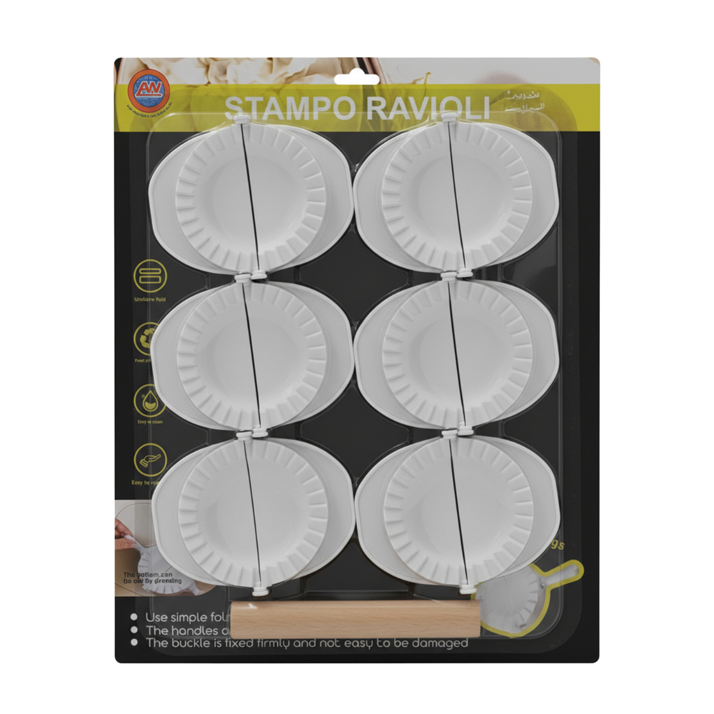 طقم قوالب معجنات مع فرّادة عجين – 1 طقم × 6 حبات