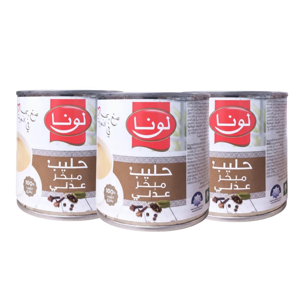 حليب مبخر عدني من لونا – 170 جم × 3 عبوات