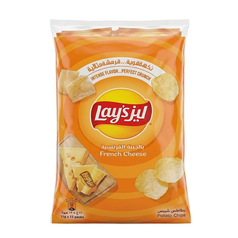 ليز شرائح بطاطس بنكهة الجبنة الفرنسية - 1 كيس × 12 حبة