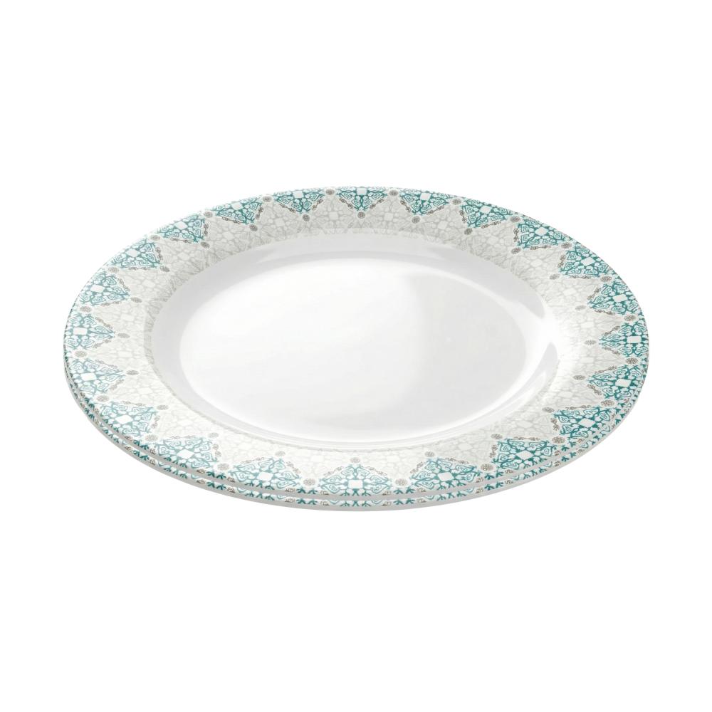 طقم صحون ميلامين دائري منقوش – 2 حبة - YL10308