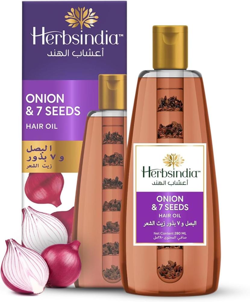 زيت البصل والسبع بذور للشعر من أعشاب الهند – 280 مل