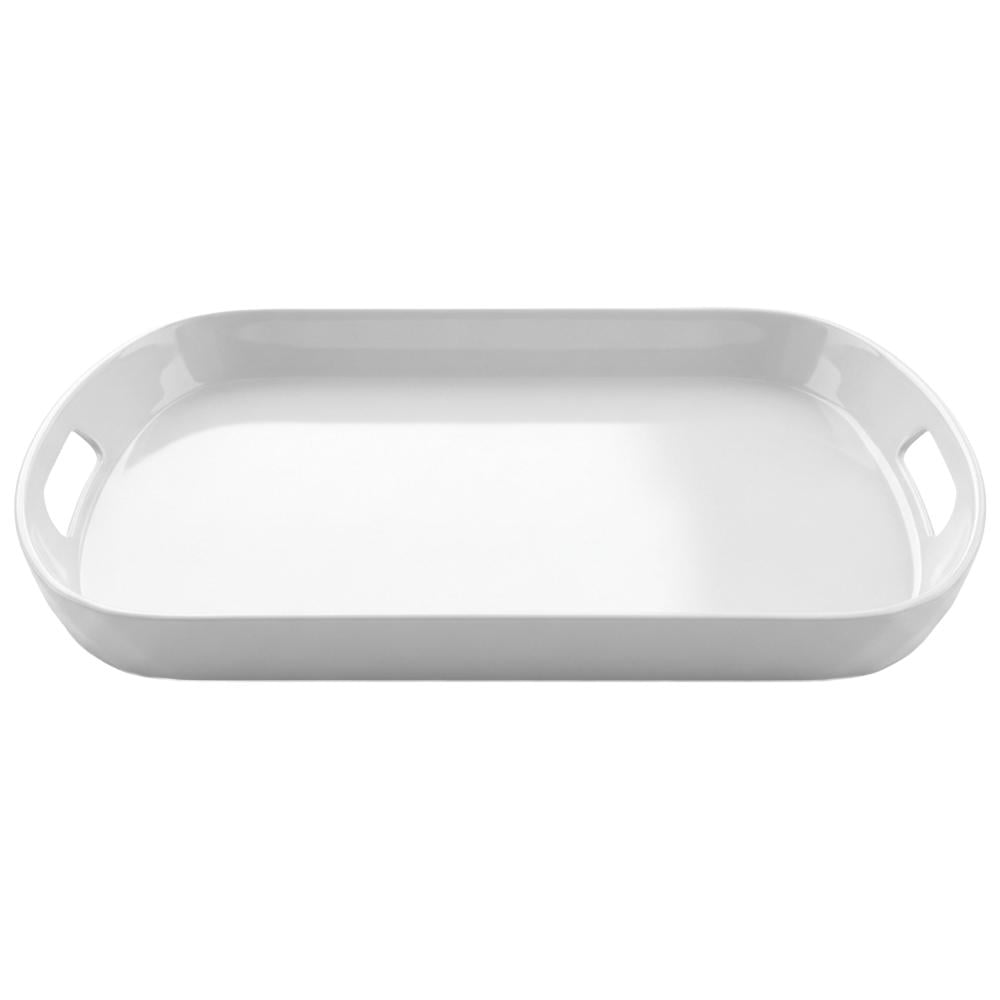 صحن تقديم ميلامين مستطيل أبيض - YL017717