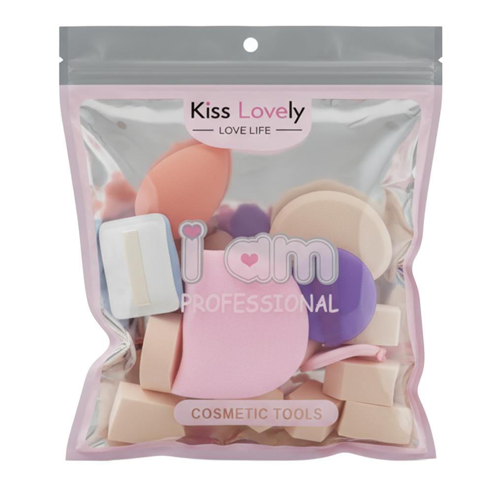 طقم إسفنجات مكياج من الور - 15 قطعة - AL11165