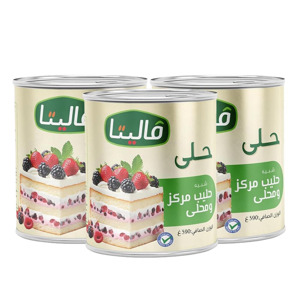 فاليتا شبيه حليب مركز ومحلى – 3 حبات × 390 جرام