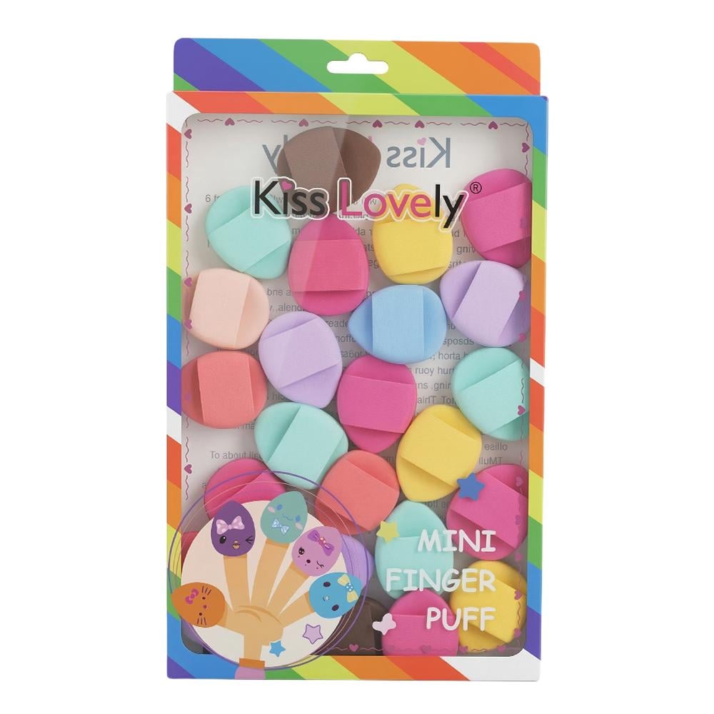 طقم إسفنجات مكياج  متعددة الألوان – 1 طقم × 24 حبة