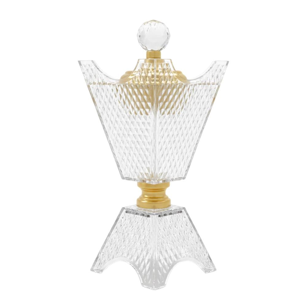 مبخرة أكريليك بغطاء ذهبي