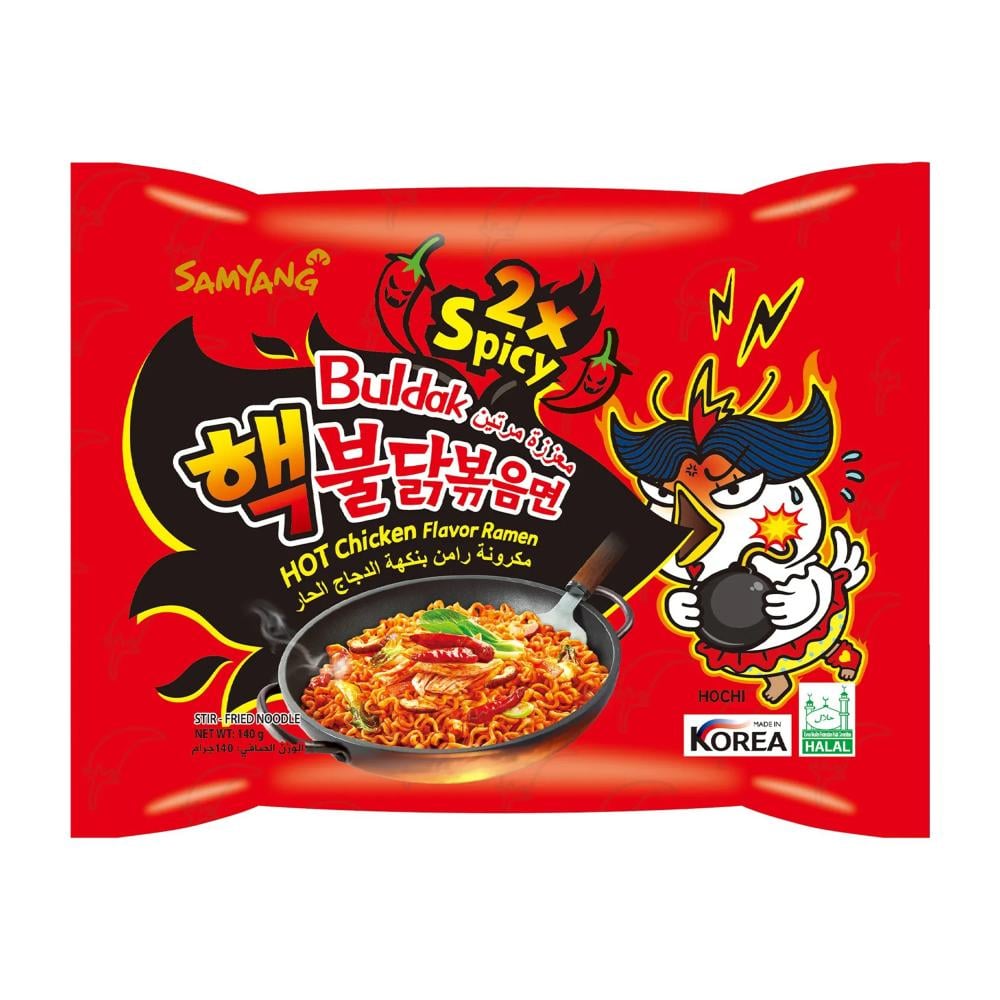 شعيرية مقلية  رامن بنكهة الدجاج الحار للغاية من ساميانغ – 140 جرام