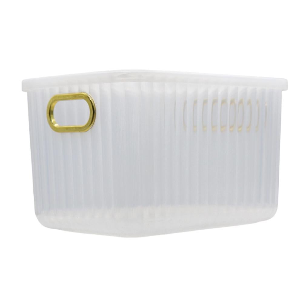 منظم بلاستيك بغطاء بيد ذهبي 7216-AL