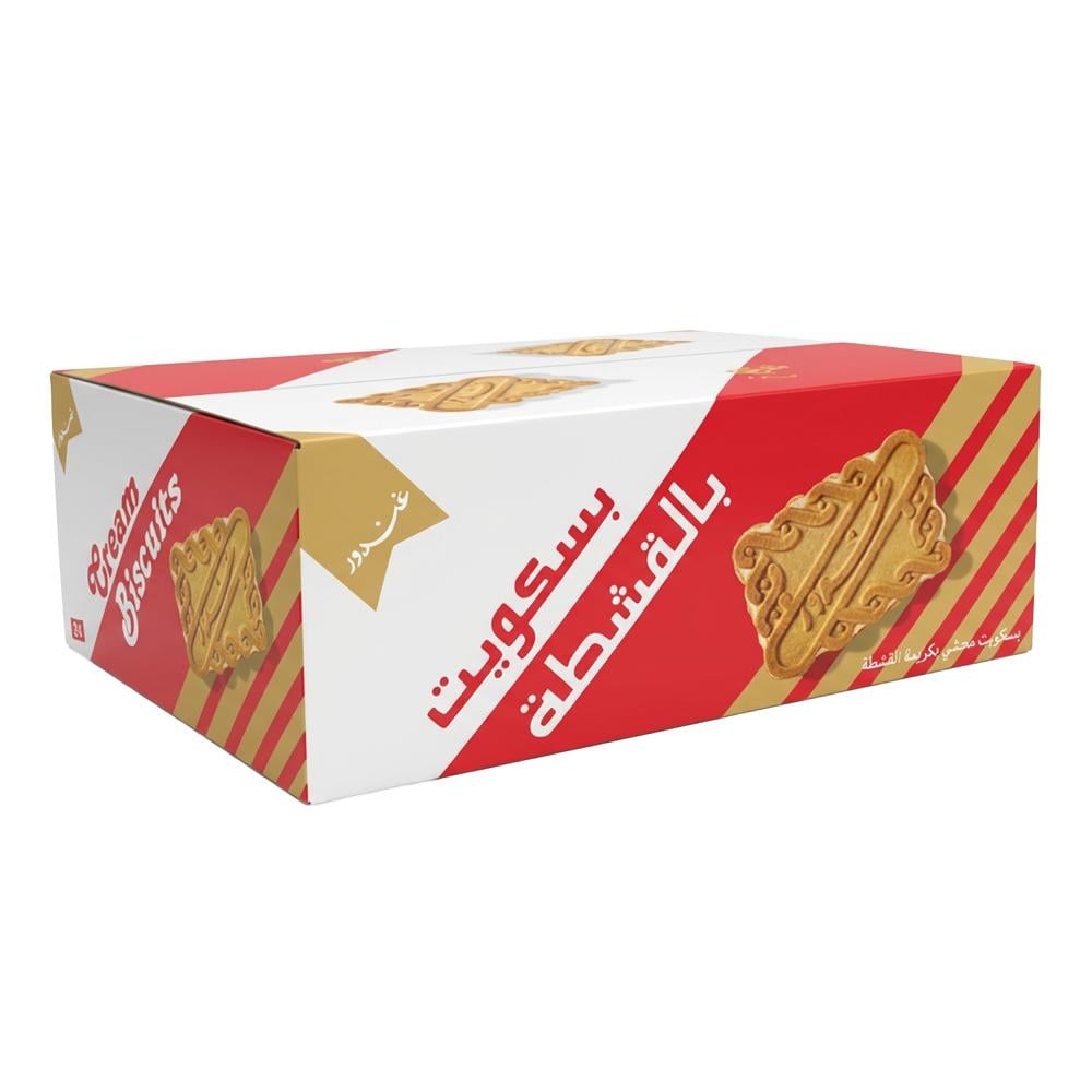 بسكويت بالقشطة من غندور – 1 كرتون × 24 حبة