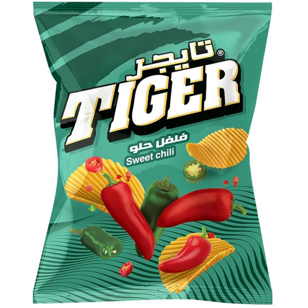 شرائح البطاطس بطعم فلفل حلو من تايجر – 150 جرام