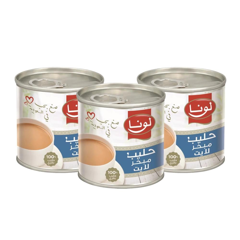 حليب مبخر لايت من لونا – 170 جم × 3 عبوات