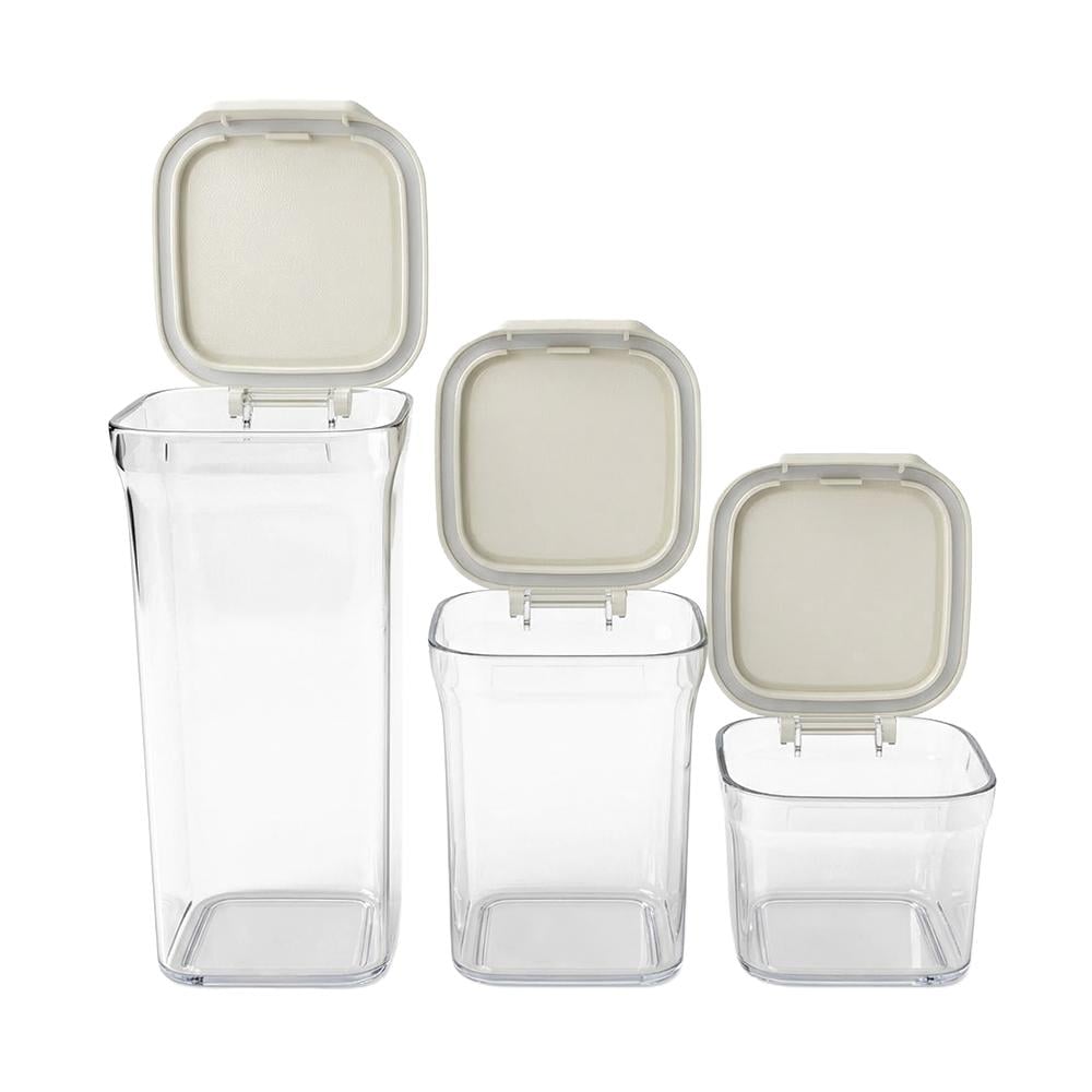 رولا طقم علب بهارات أكريلك بغطاء – 1 طقم × 3 حبات