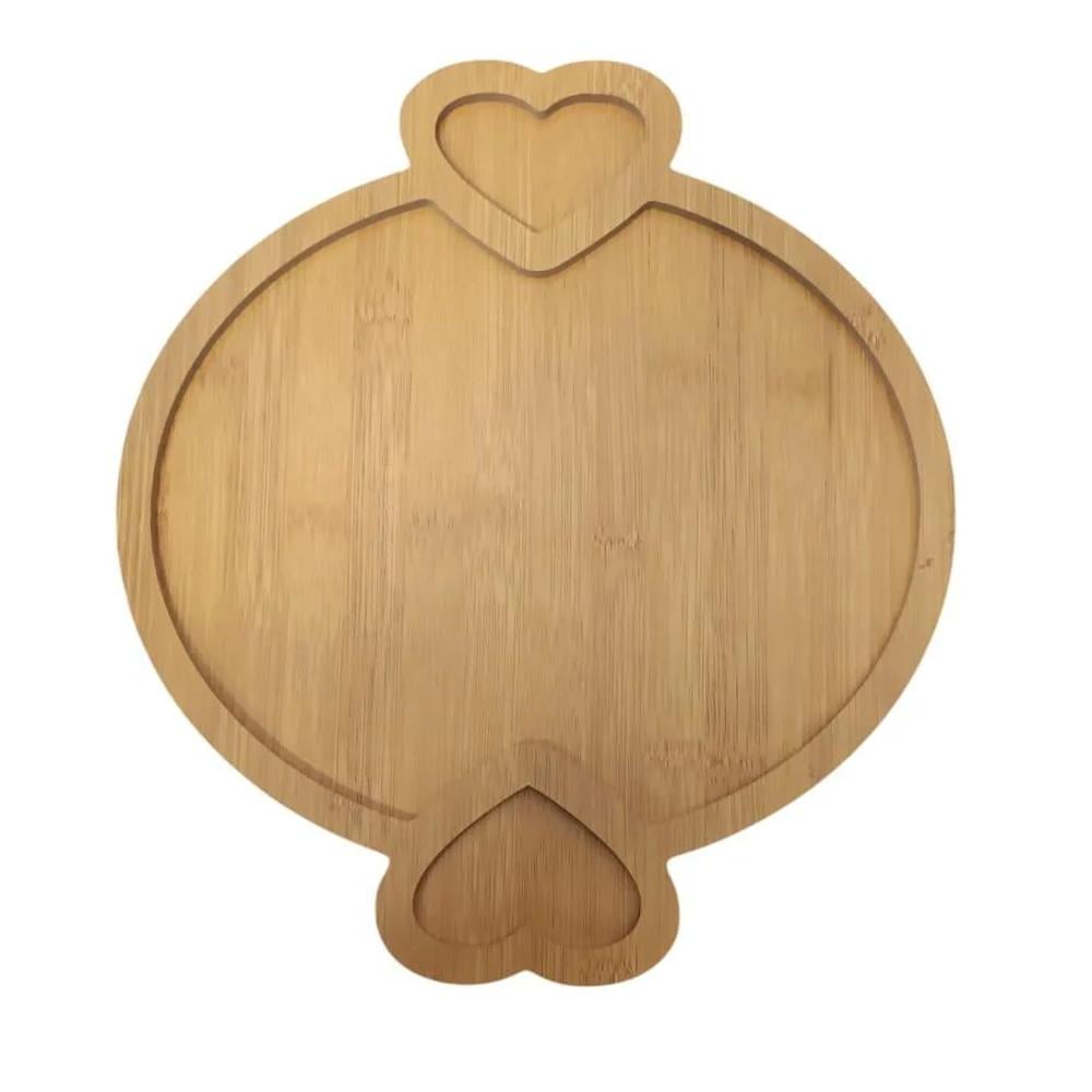 صحن تقديم خشبي بيضاوي مقسم  -AL-3217