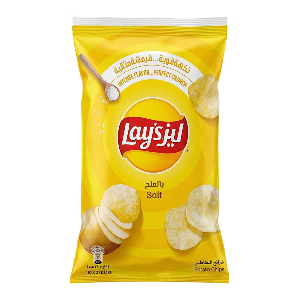 ليز شرائح البطاطس بالملح – 1 كيس × 21 حبة