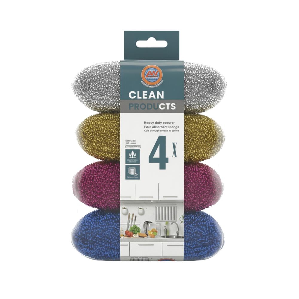 اسفنج خشن لتنظيف الأواني من عالم الوسام – 4 حبات – AL-6592-1