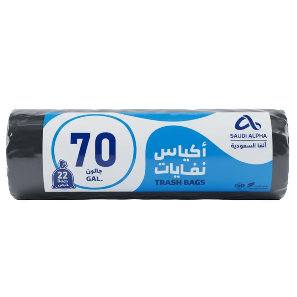أكياس نفايات من ألفا السعودية – 70 جالون – 22 كيس