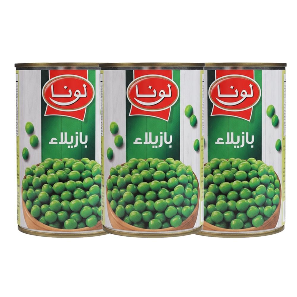 بازيلا خضراء من لونا – 3 × 284 جرام