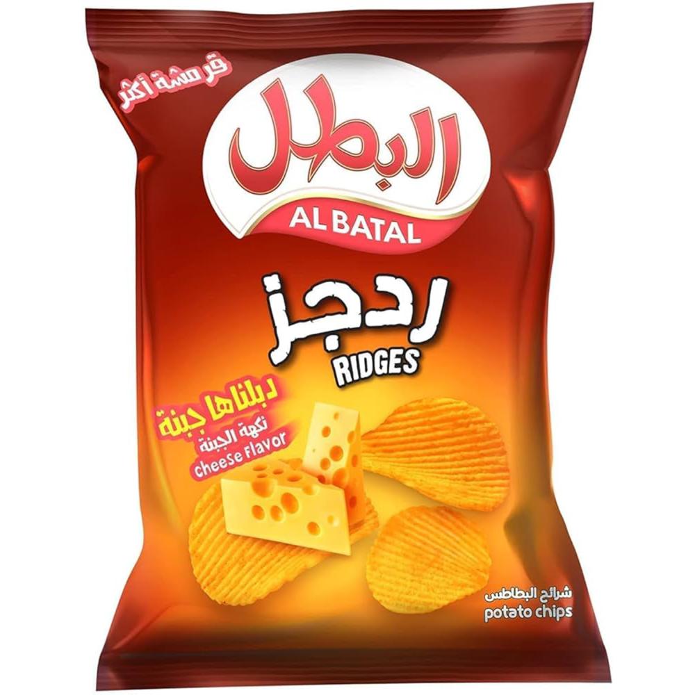 شرائح البطاطس ردجز بنكهة الجبنة من البطل – 155 جرام