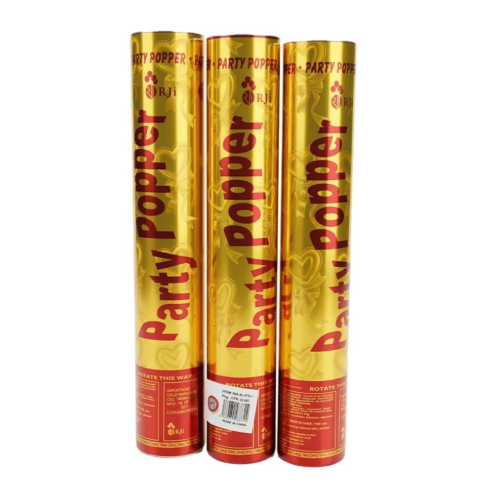 مدفع بارتي بوبر قصاصات ورقية للحفلات 27 سم - 3 رول