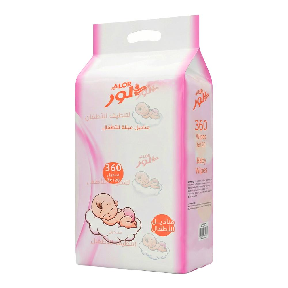 الور مناديل مبللة للأطفال – 3 شدات × 120 منديل