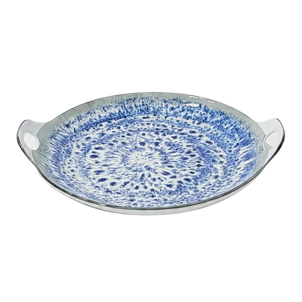 صحن سيراميك دائري ملون