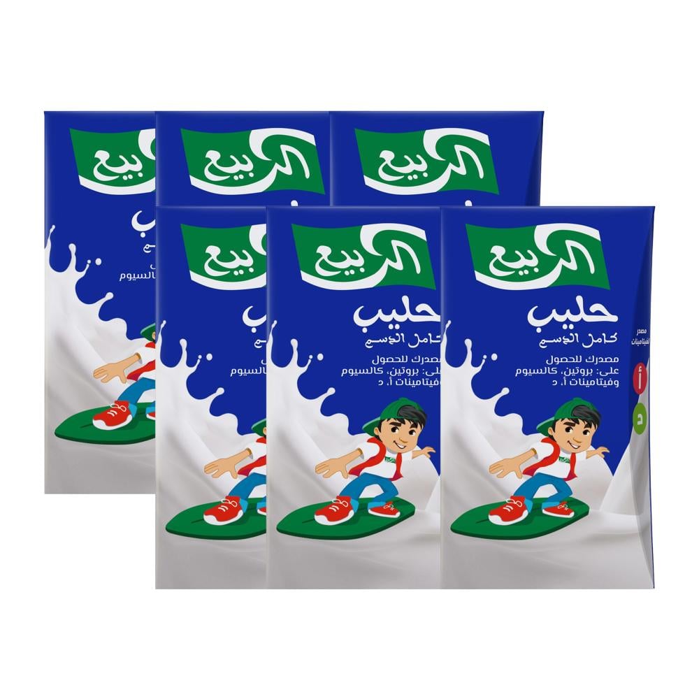 حليب كامل الدسم من الربيع – 6 حبات × 125 مل