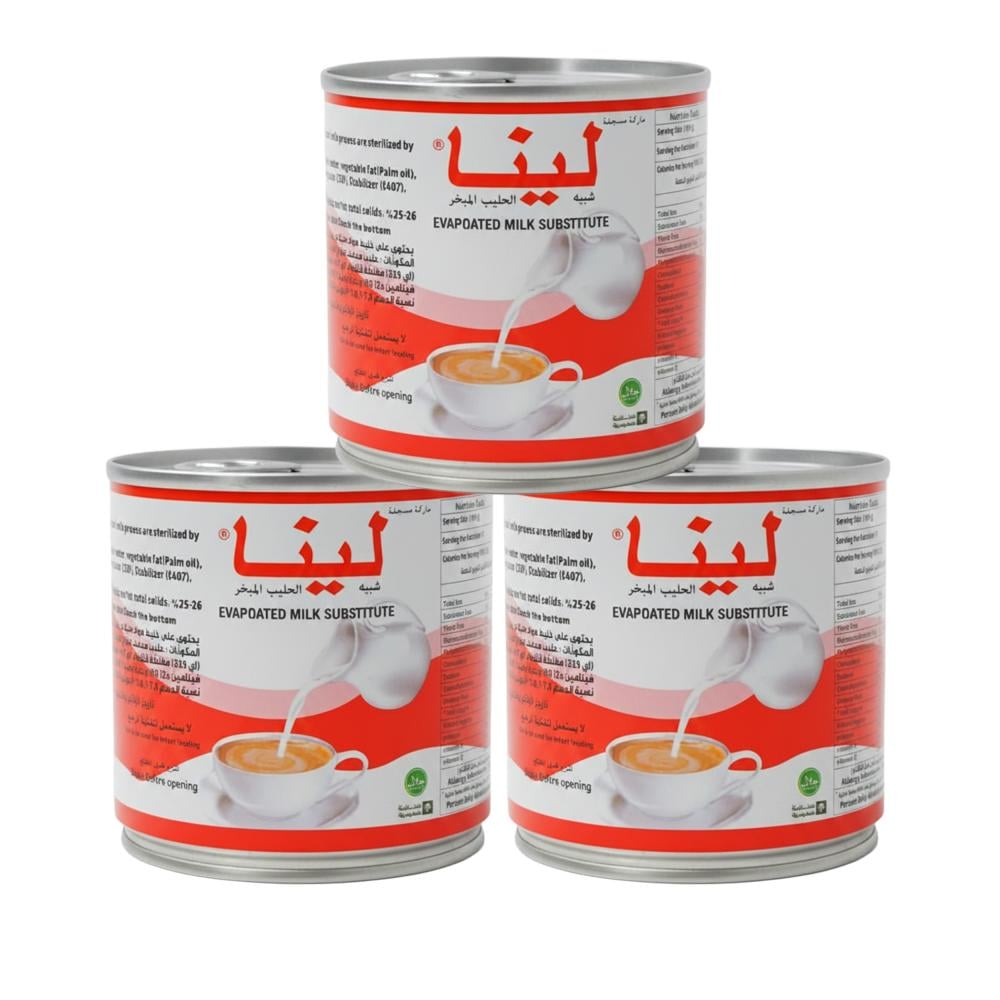شبيه الحليب المبخر من لينا – 3 حبات × 170 مل