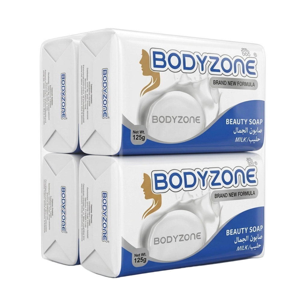 بودي زون صابون الجمال حليب – 4 حبات × 125 جرام