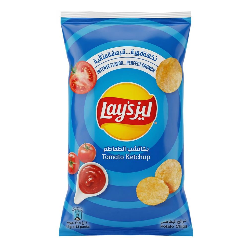 ليز شرائح البطاطس بكاتشب الطماطم – 1 كيس × 12 حبة