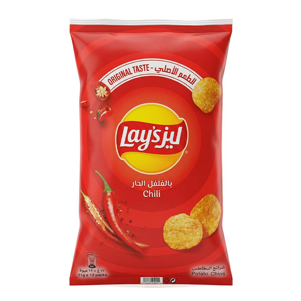 ليز شرائح البطاطس بالفلفل الحار – 1 كيس × 12 حبة