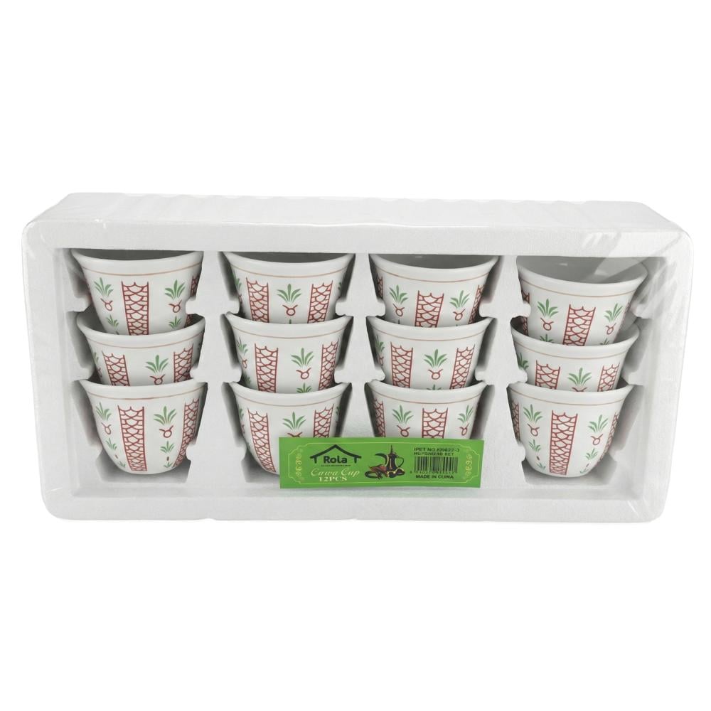 طقم فناجين قهوة سيراميك – 1 طقم × 12 حبة - WS627-1