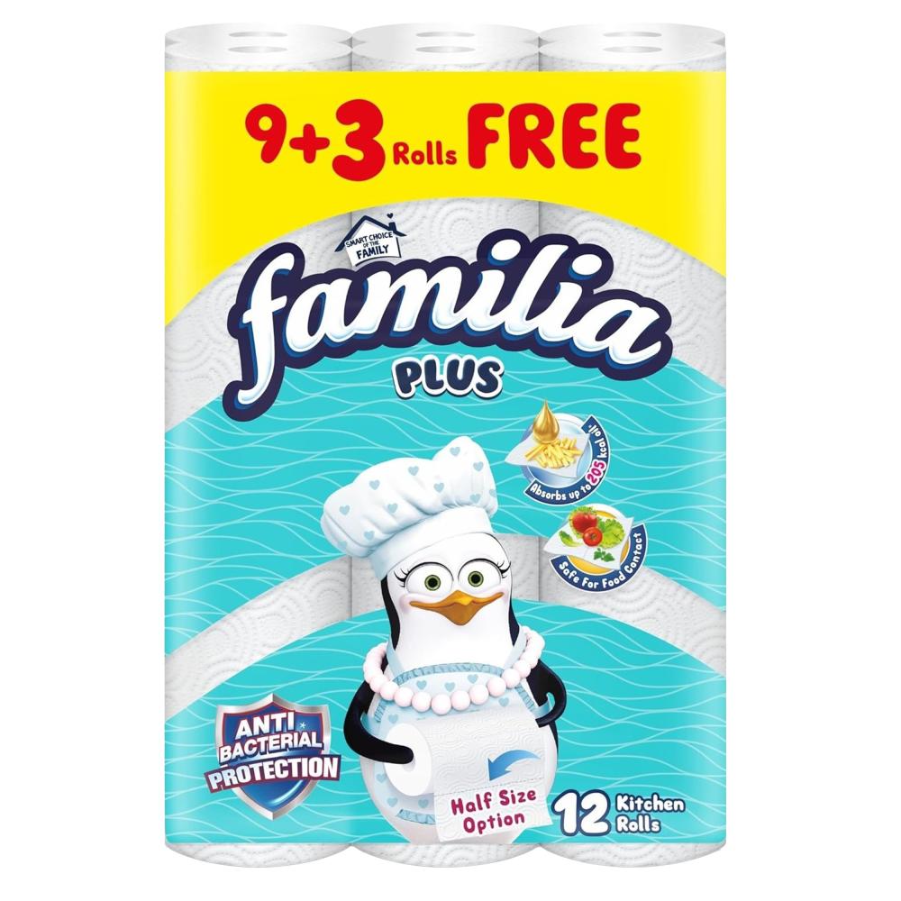 مناديل مطبخ رول من فاميليا بلس – 9 + 3 رول مجانًا