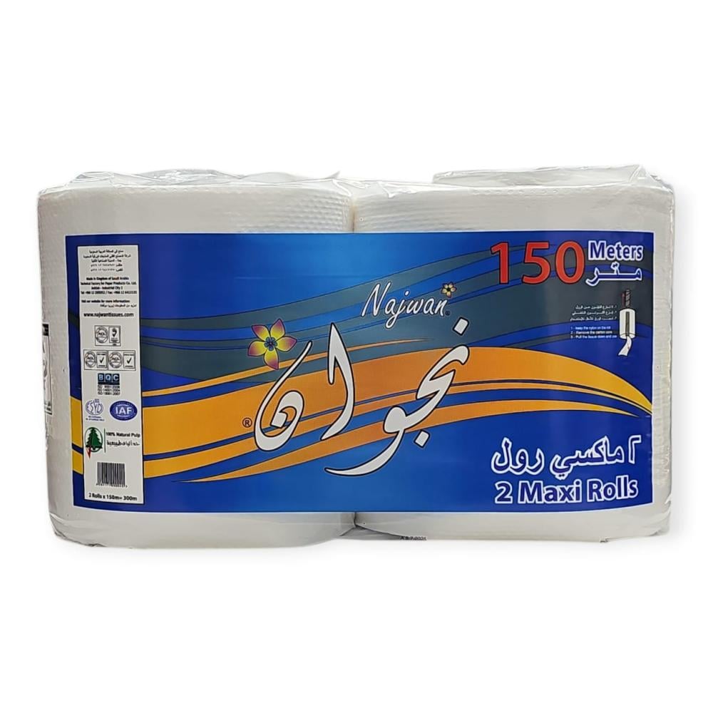 مناديل رول نجوان – 2 × 150 متر – ماكسي رول
