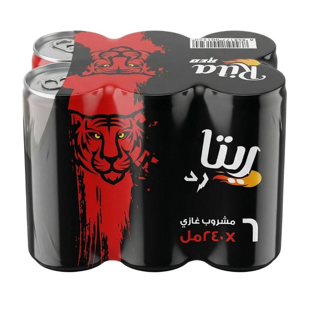 ريتا مشروب غازي رد – 6 حبات × 240 مل