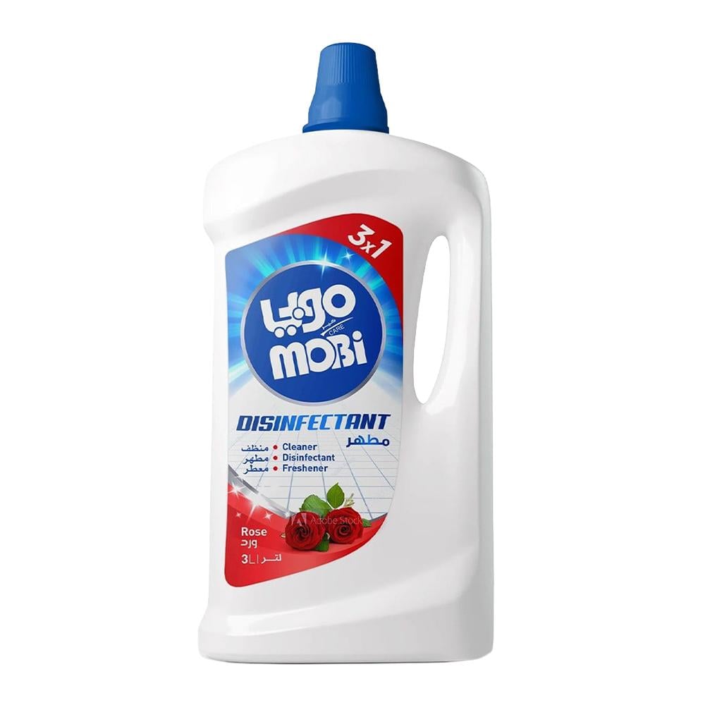 موبي مطهر ومنظف برائحة الورد – 3 لتر