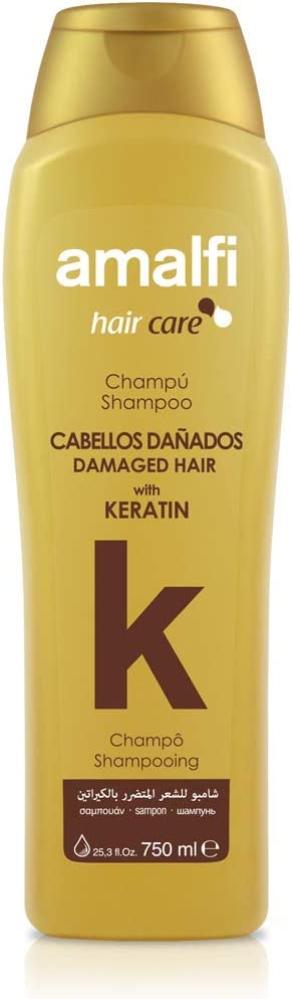 شامبو للشعر التالف مع كيراتين من أمالفي، 750 مل