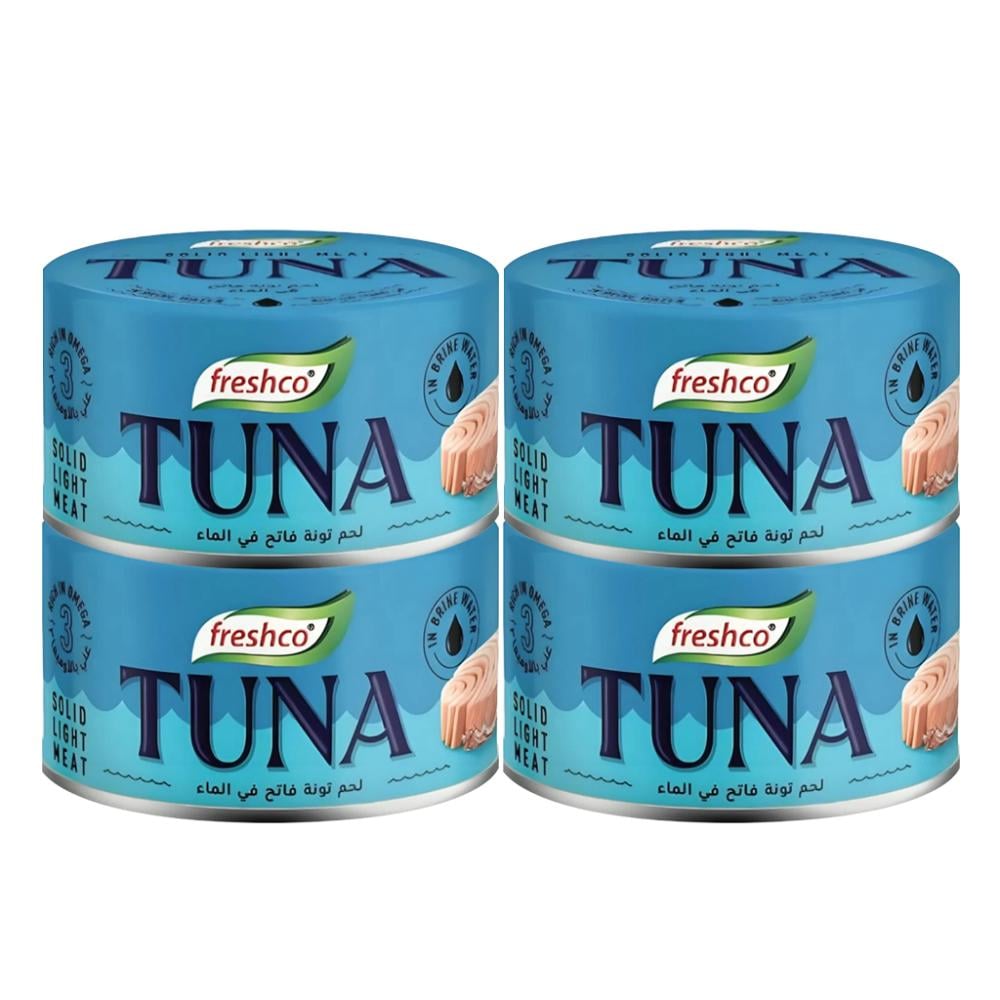 لحم تونة فاتح في الماء من فريشكو | 4 حبات | 90 جرام