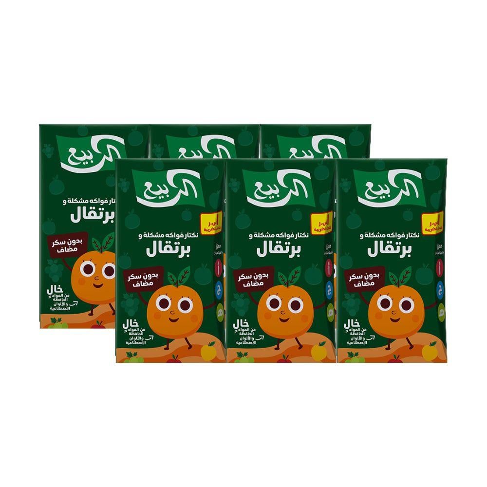 الربيع عصير برتقال بدون سكر مضاف – 6 حبات  × 125 مل