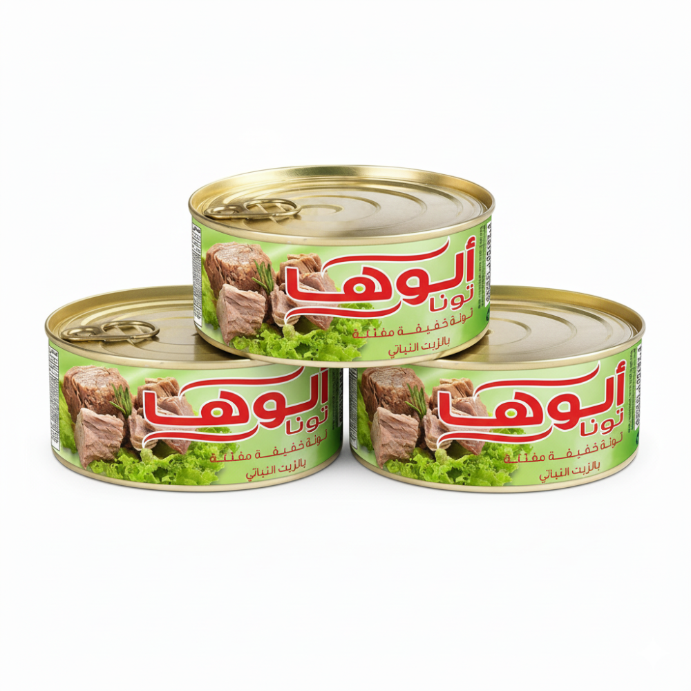 تونا خفيفة مفتتة بالزيت النباتي من الوها – 165 جم × 3 عبوات