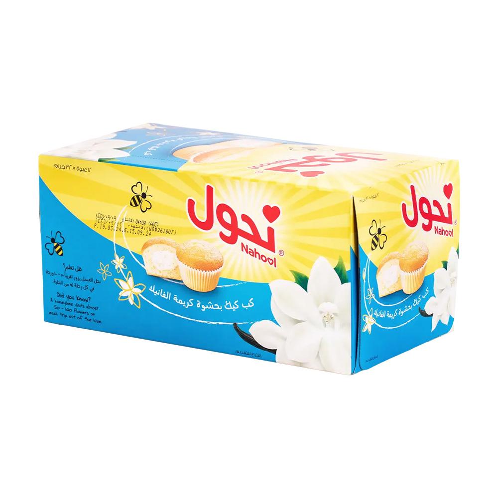 نحول كب كيك بحشوة كريمة الفانيليا – 1 باكت × 12 حبة