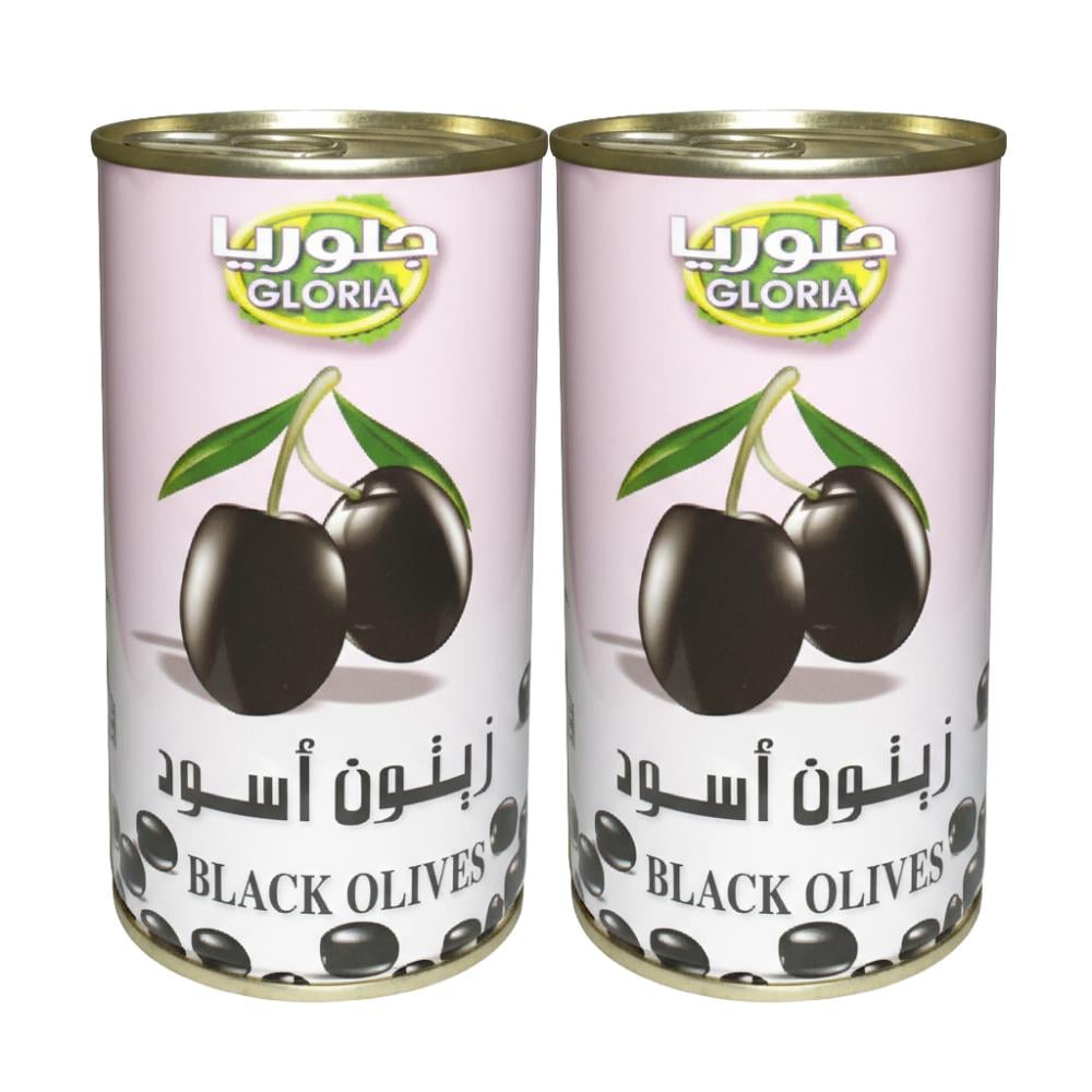 زيتون أسود كامل من جلوريا – 2 × 400 جم