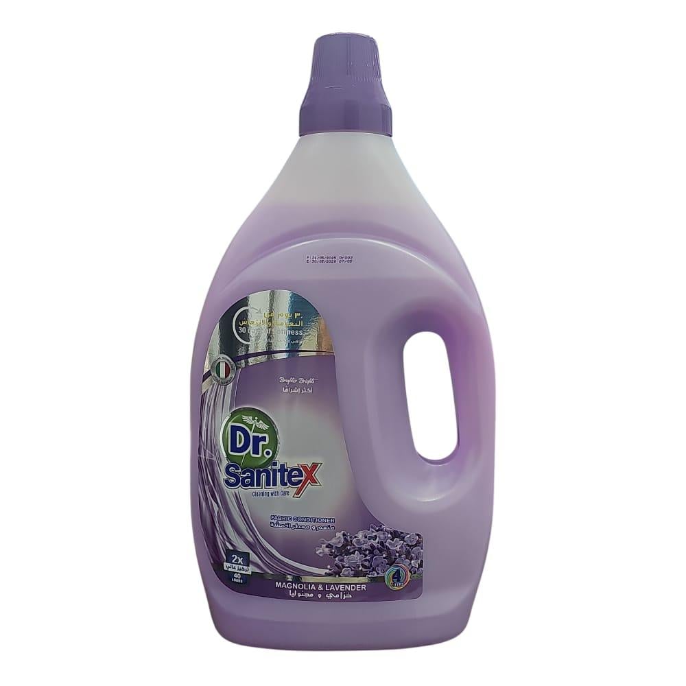 منعم ملابس مركز برائحة الماغنوليا والخزامى - 4 لتر - Dr. Sanitex