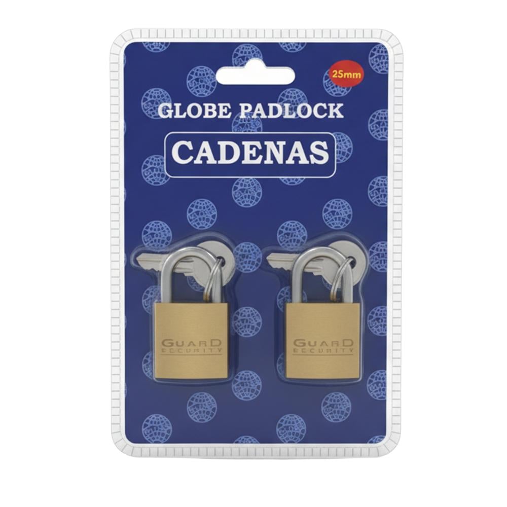 أقفال نحاسية صغيرة من اديناس - 2 قفل-  25 ملم