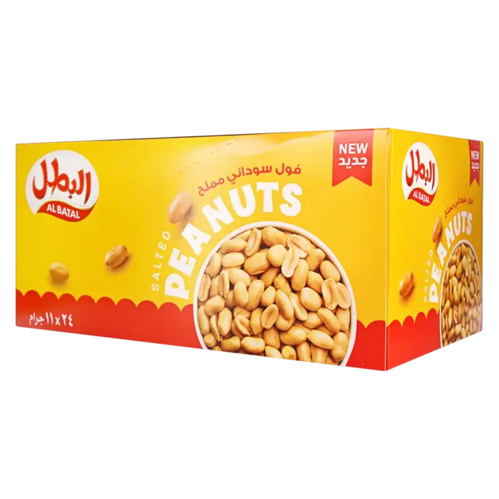 فول سوداني مملح من البطل كرتون 24 حبه × 11 جرام