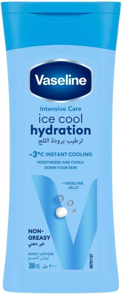 فازلين لوشن الجسم مع حمض الهيالورونيك وفيتامين إي سي ترطيب برودة الثلج و يرطب بشرتك | 200 مل |