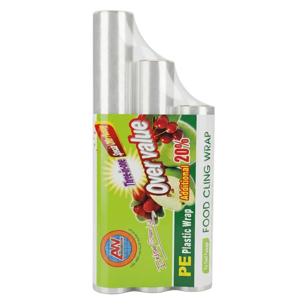 طقم رول بلاستيك تغليف طعام - 1 طقم × 3 قطع - AL-10873-2
