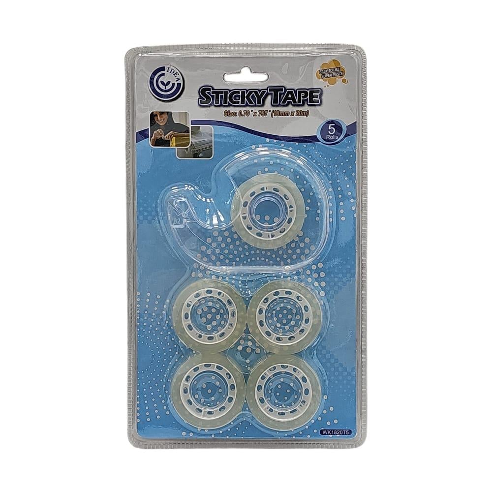 مجموعة شرائط لاصقة – 5 لفات × 20 متر  عرض 18 مم | AL-9845